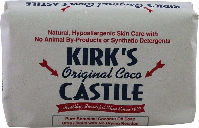 Kirk's Original Coco Castile Bar Soap - 3-Pack of 4 oz. Bars for Gentle Skin Care - Image 1